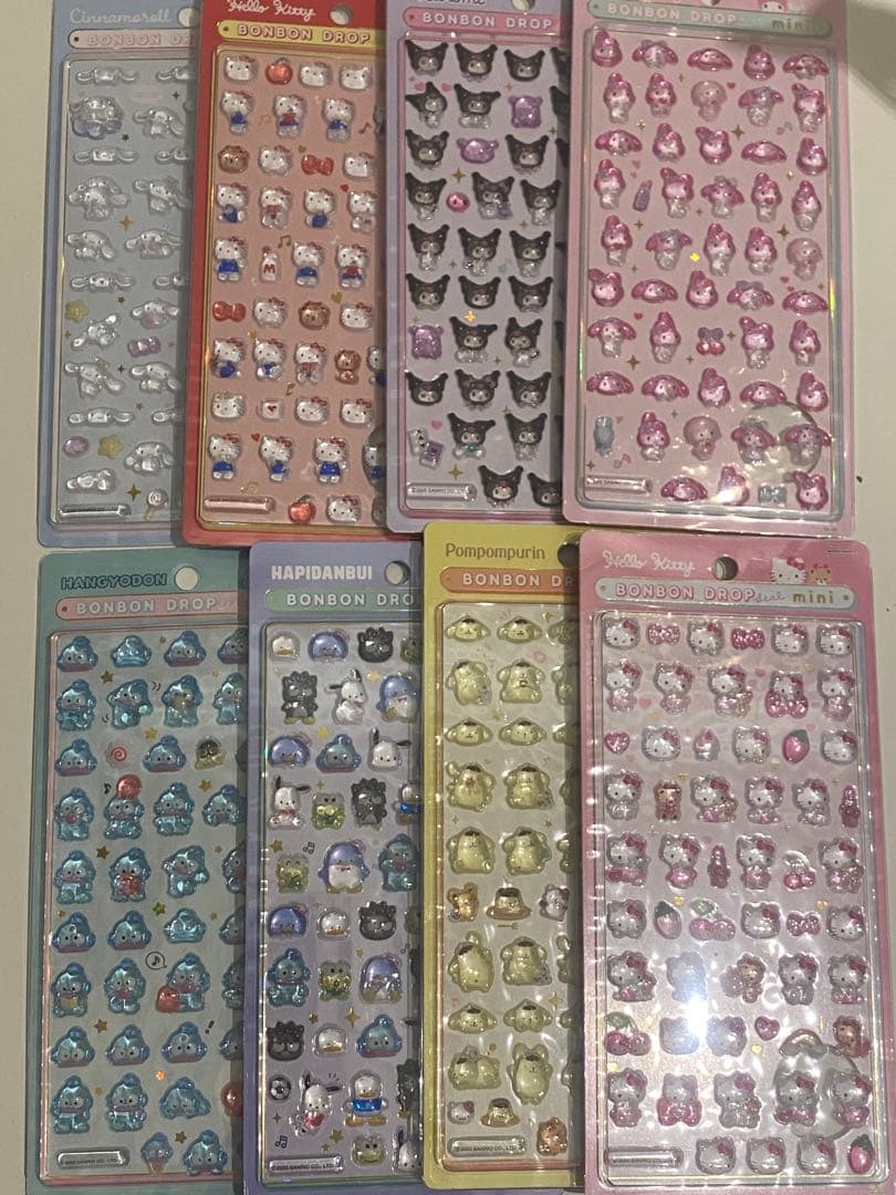 正規品！ボンボンドロップシールサンリオmini8枚セット