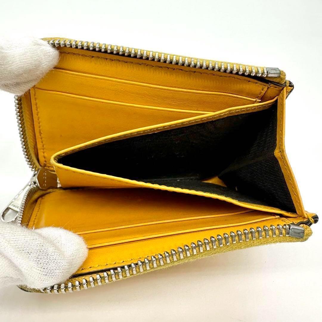 GUCCI グッチ ミニ 財布 ケース GG イエロー レザー