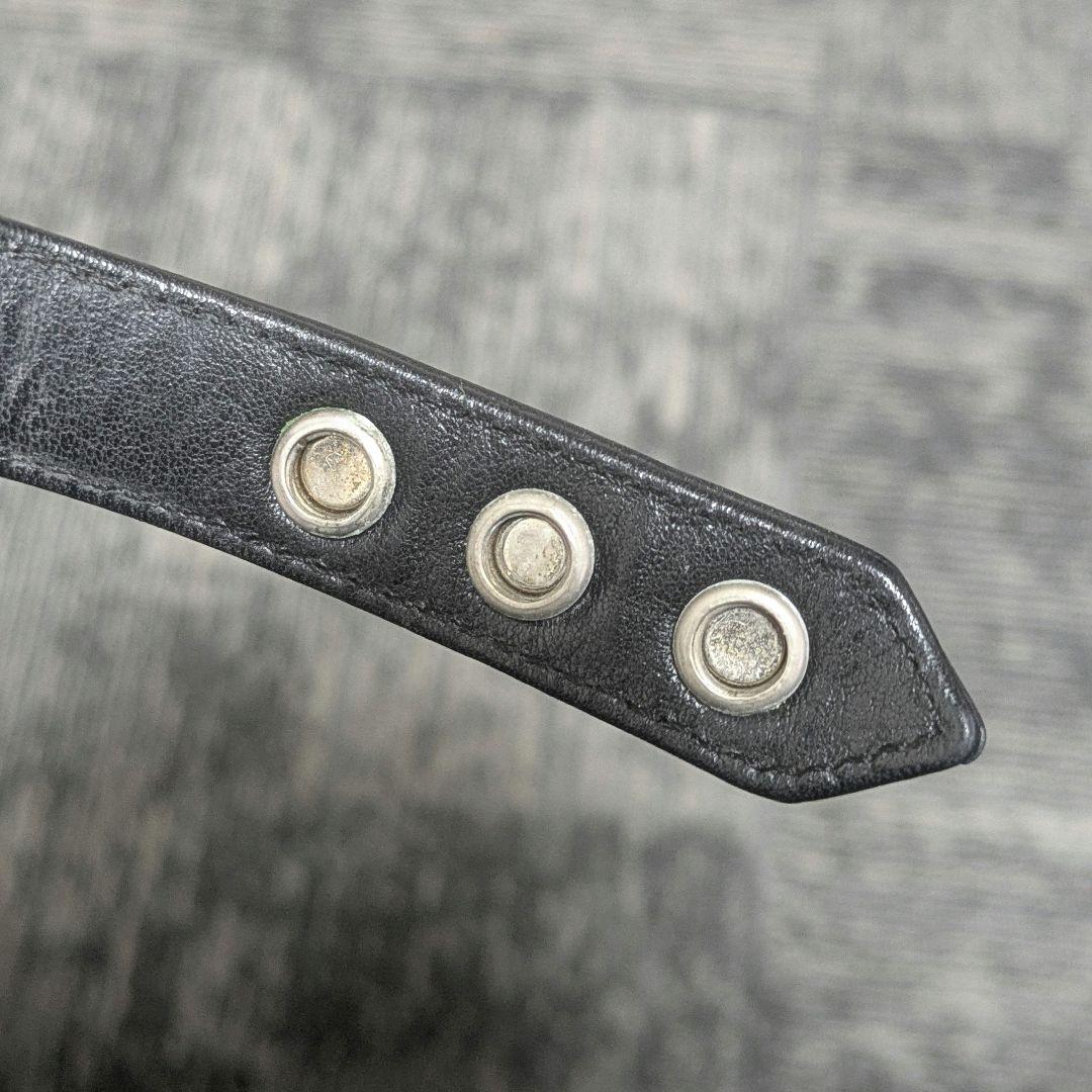 クロムハーツ CHROME HEARTS 3ボタン レザー ブレスレット