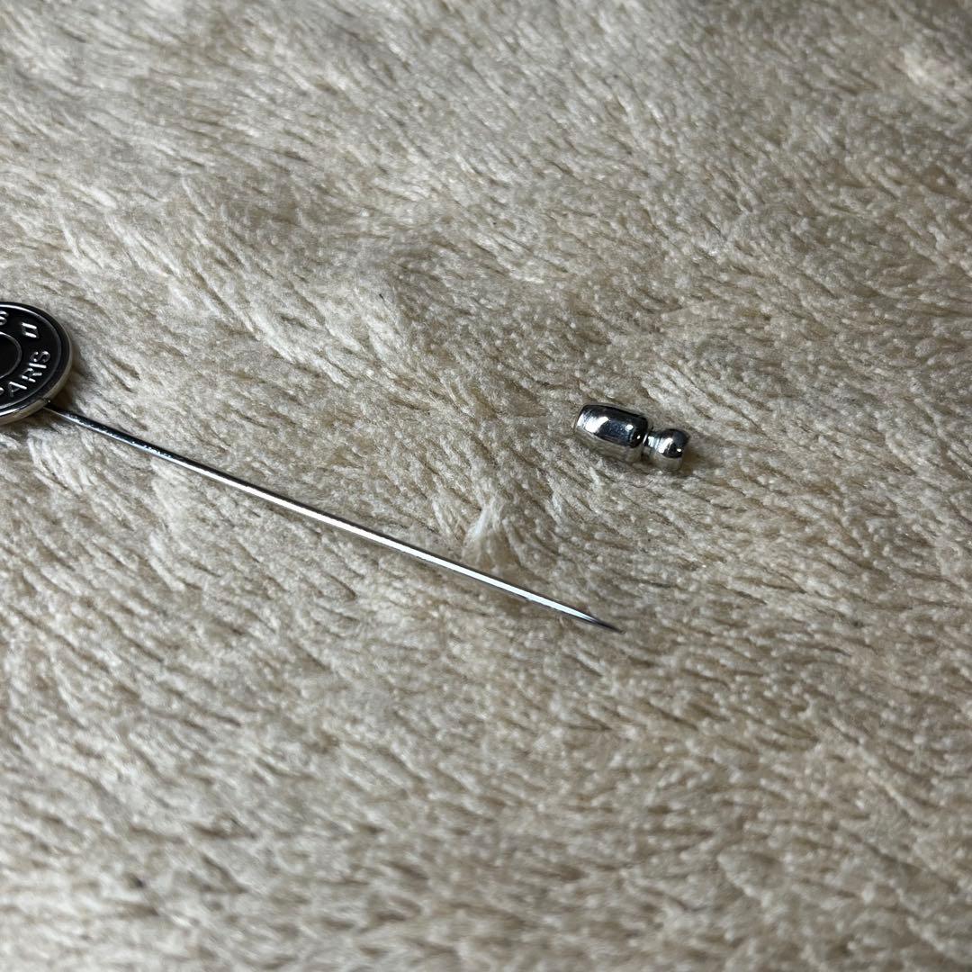 美品 HERMES エルメス ピンブローチ ラペルピン セリエ シルバー