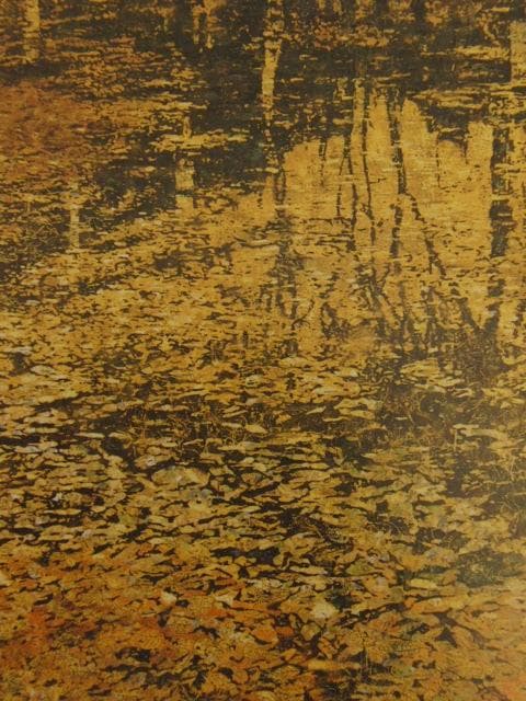 角田信四郎、【秋映】、希少な額装用画集より、新品額装付