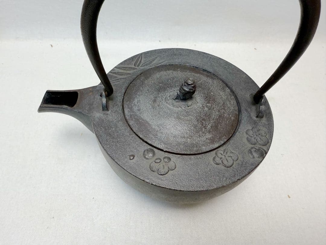 ほぼ未使用 煎茶道具 野々田 白泥 凉炉 煎茶用電茶器 菊地政光造 梅竹紋 銚子