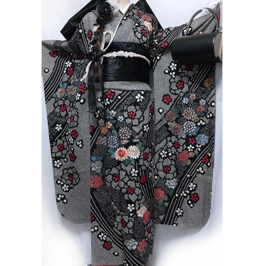 2026年成人式まだ間に合います！◆ 振袖6点セット ◆フルセット総絞りoN18