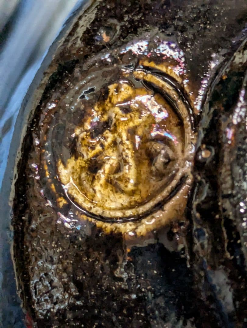 茶道具/楽茶碗/黒楽筒茶碗/隠居印/抹茶茶碗/筒茶碗