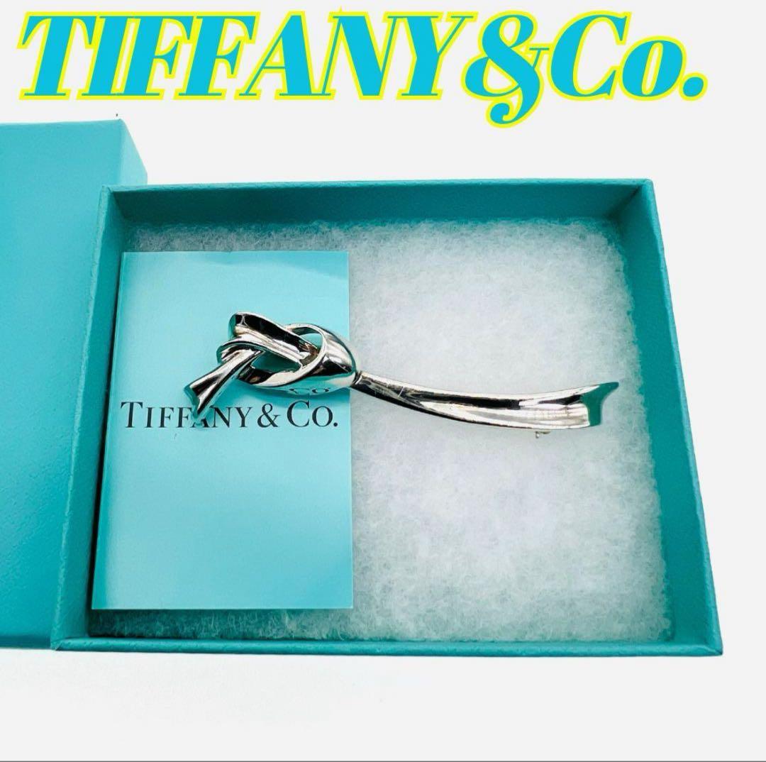 c*n様 希少 ティファニー ブローチ リボン リボンモチーフ ノット シルバー