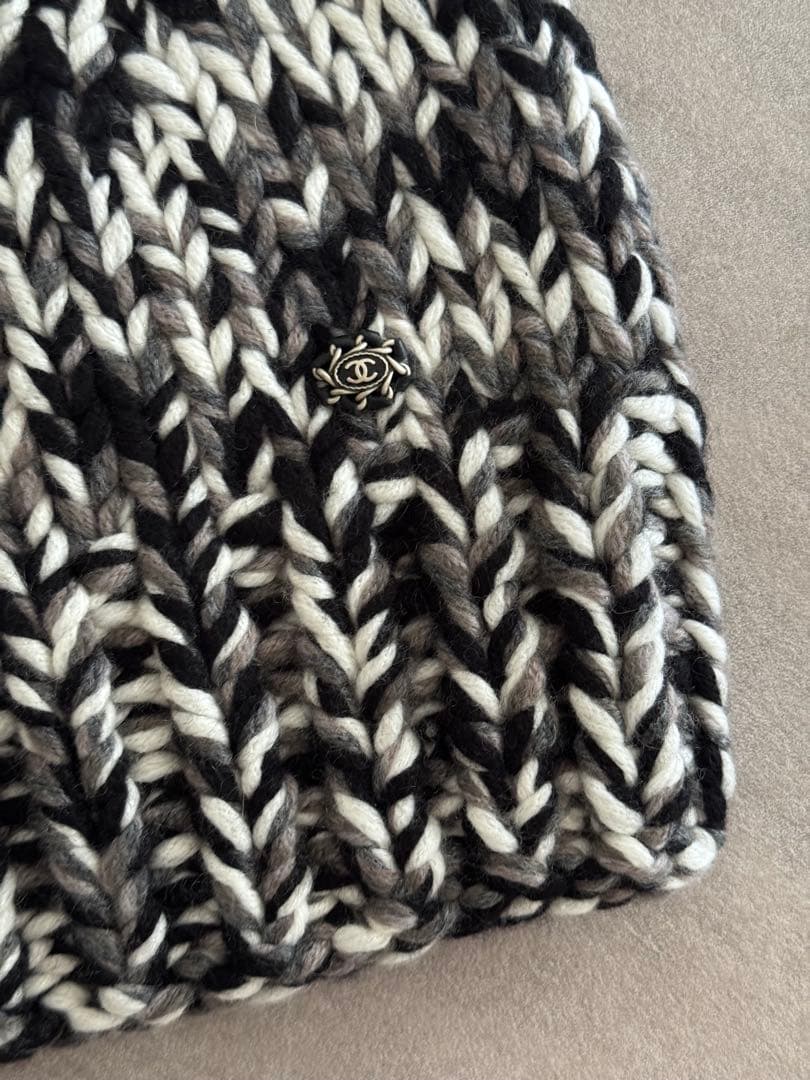 CHANEL ニットビーニー ニット帽 帽子 Mサイズ