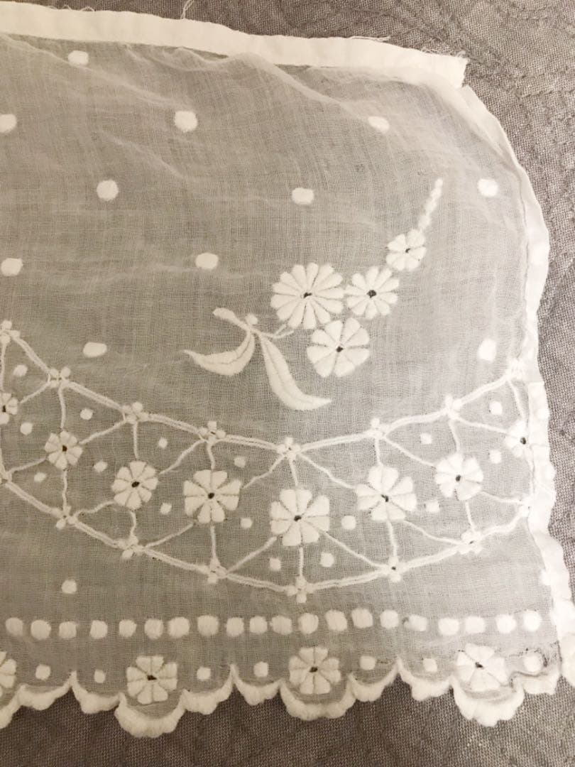 フランス アンティーク 手刺繍 スーパーロング レース 端切れ ストール