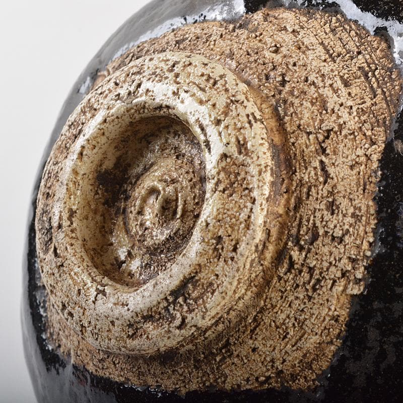 茶道具　楽吉左衛門　黒楽茶碗　共箱　D　R7098