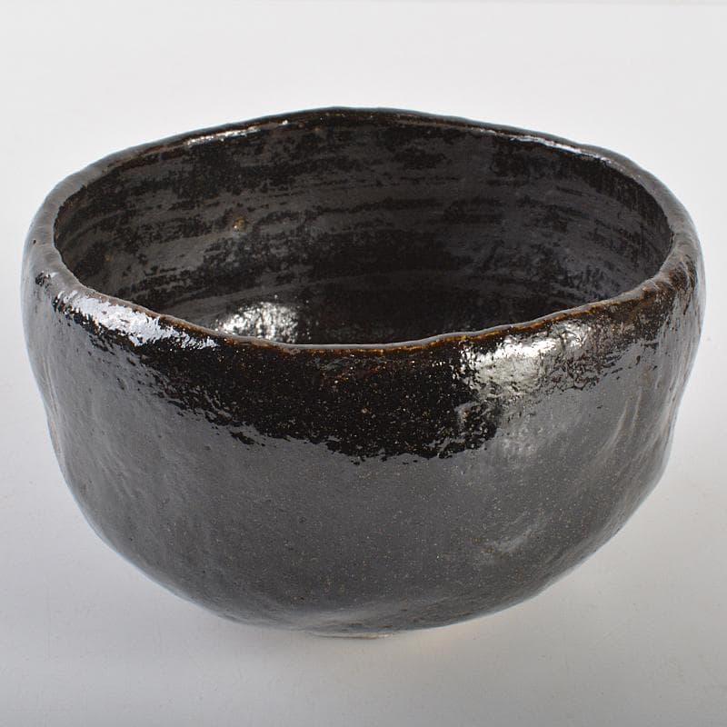 茶道具　楽吉左衛門　黒楽茶碗　共箱　D　R7098