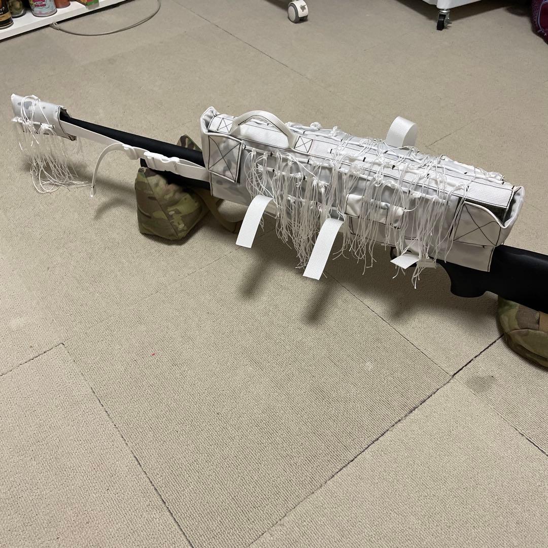 マズルカバー&スコープカバー　陸上自衛隊　　白色　白ジュート付き