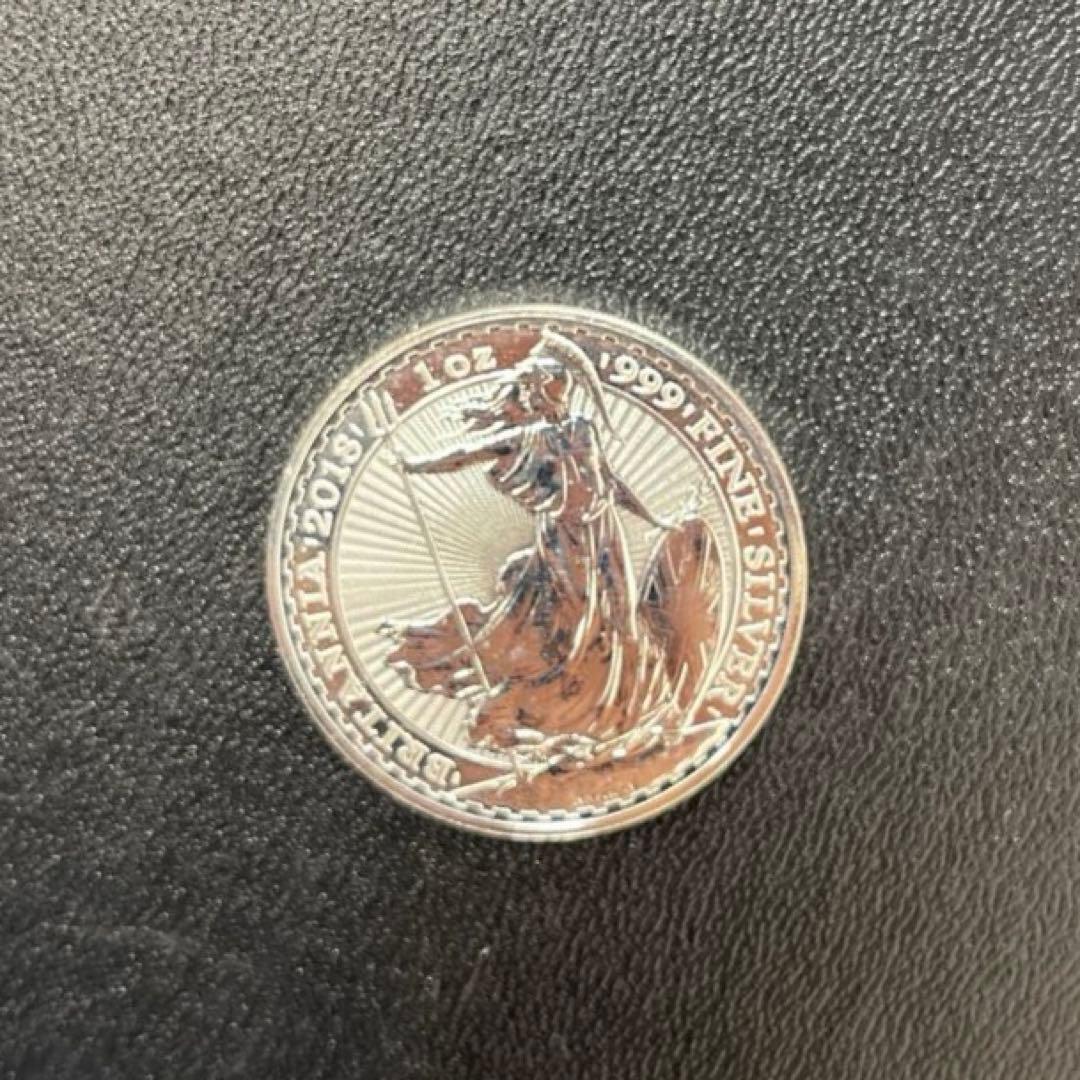 【純銀】2018年エリザベス2世ブリタニア　2ポンド銀貨　英国