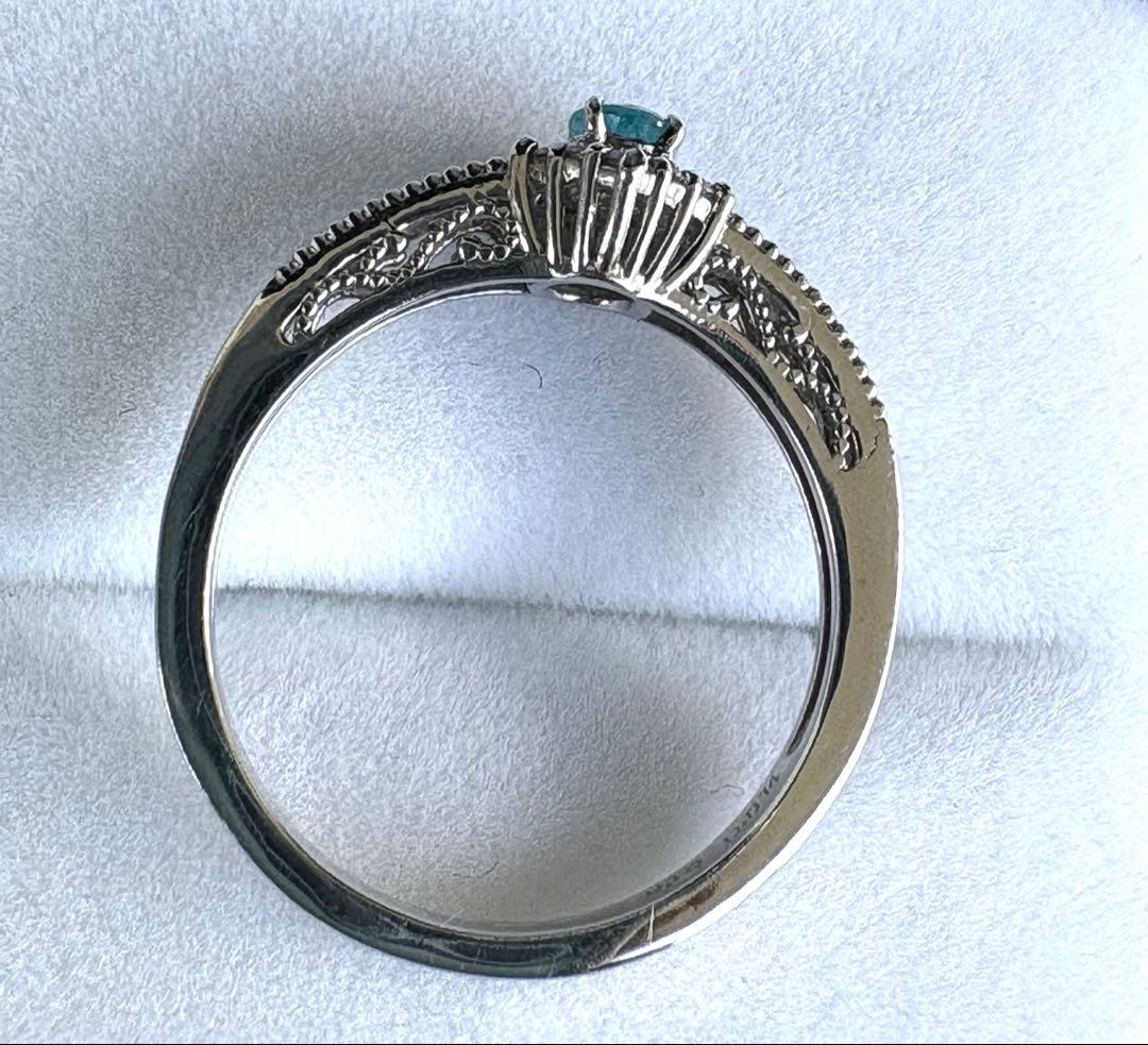 バターリャ産パライバ トルマリン　プラチナリング