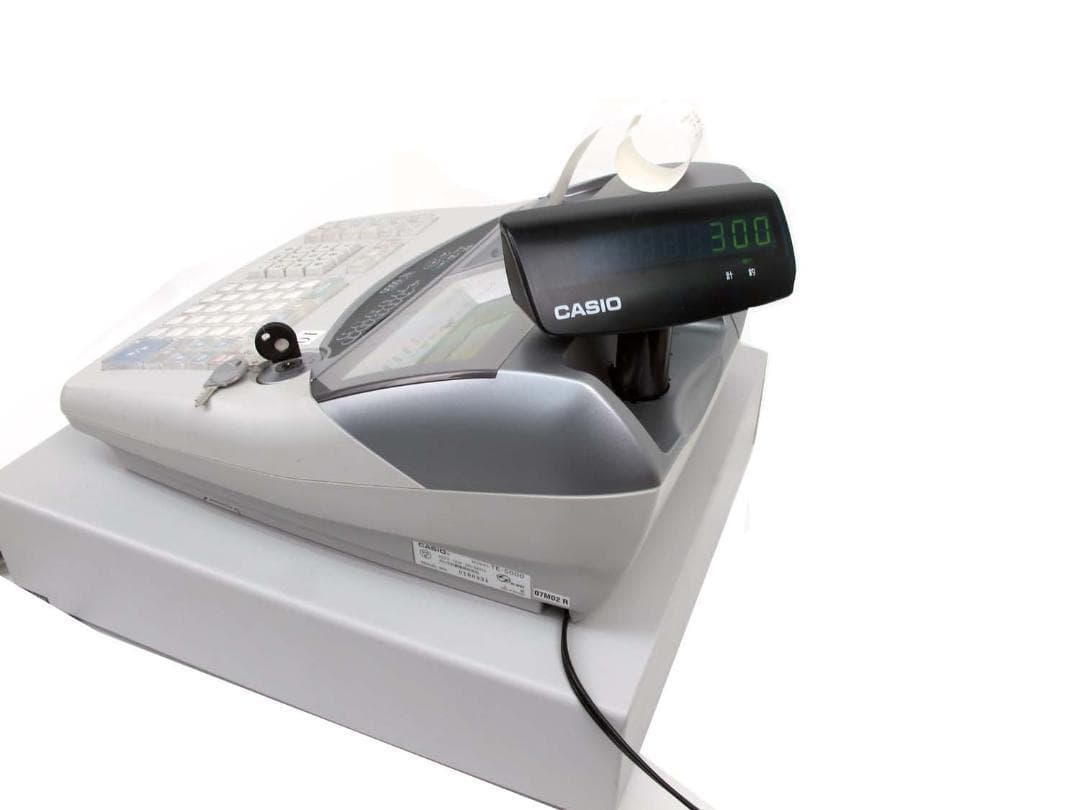 カシオ レジスターTE-5000M スキャナー HHS-17付き