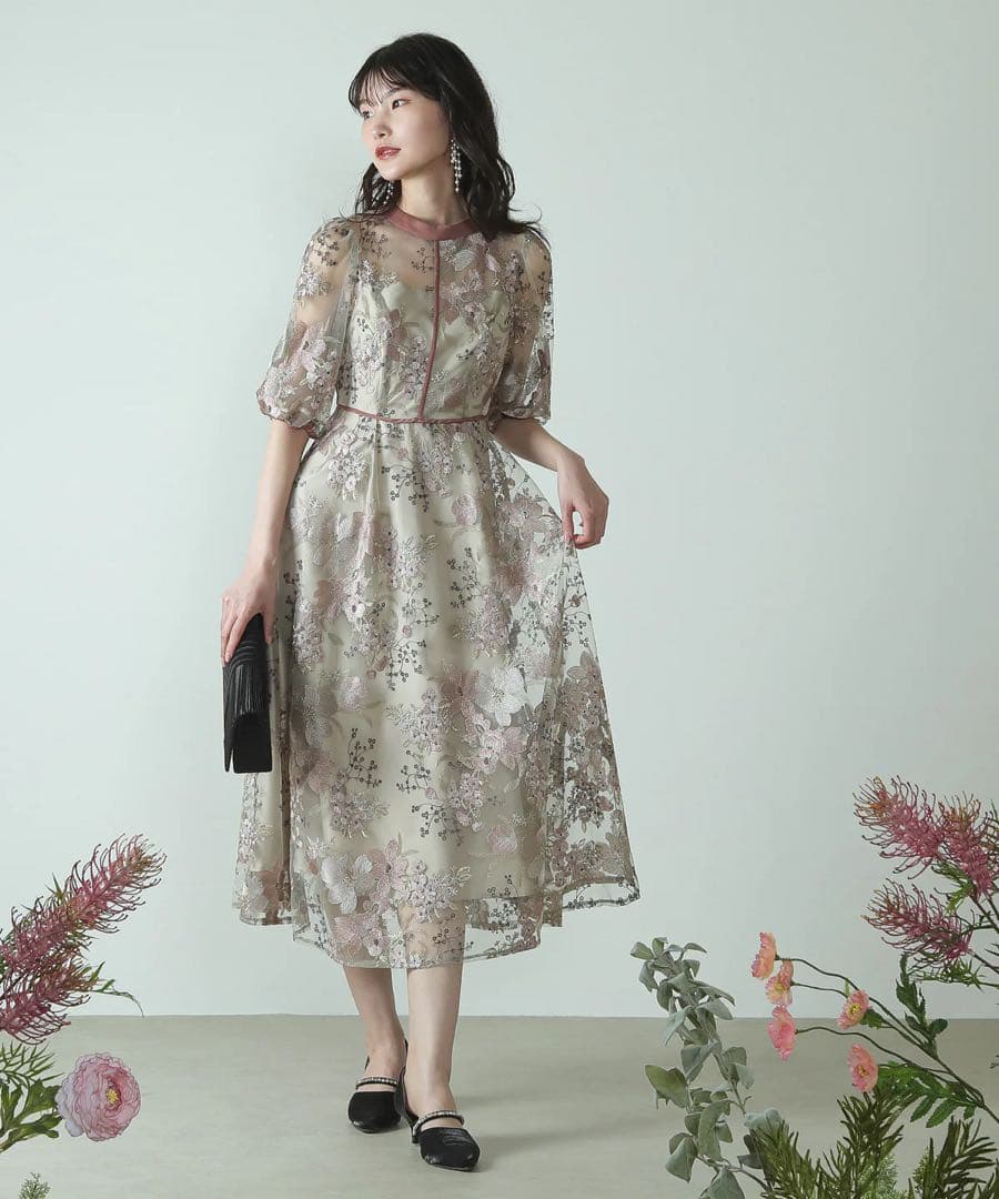 き*)様 【niana/kana】フラワー刺繍 ドレス オケージョン Mサイズ