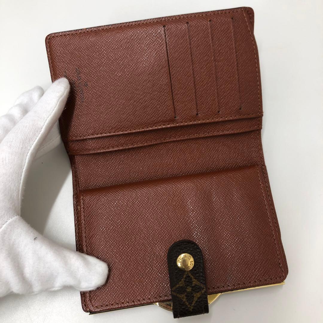 ルイ ヴィトン ポルト モネ ヴィエノワ がま口　モノグラム 折り財布