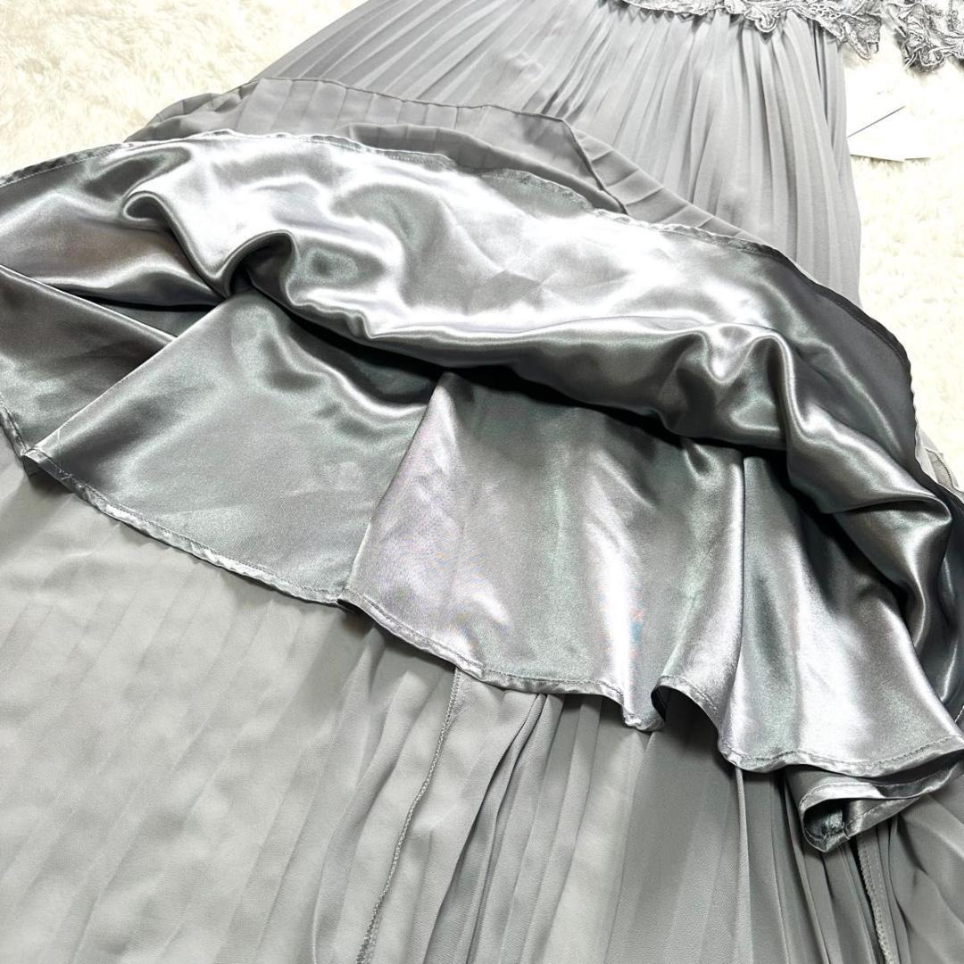 未使用　kana プリーツドレスワンピース　3Lサイズブルーグレー　大きいサイズ