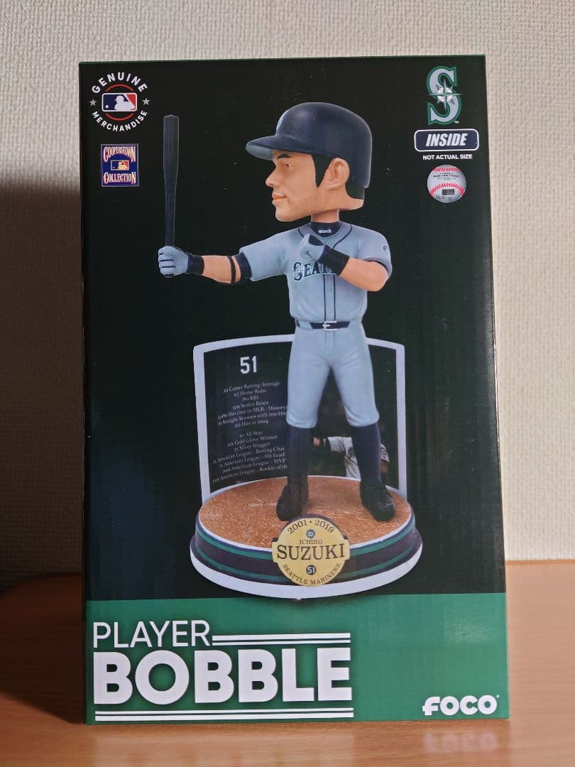イチロー　MLB公式ボブルヘッド（記念台座付）外箱美品　世界限定3000個