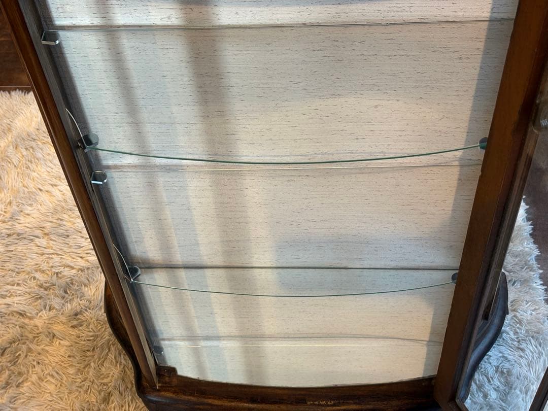 超希少　イギリス　アンティーク　ガラスキャビネット　ショーケース　猫脚　IZZ