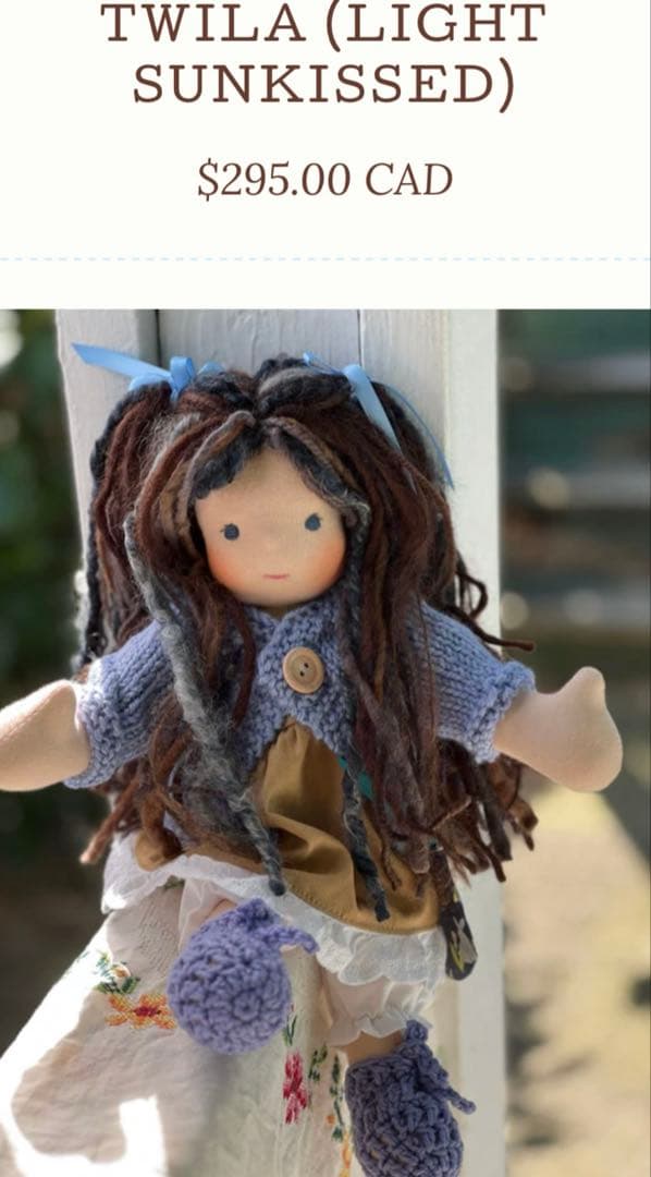 日本未上陸⭐︎ウォルドルフ　自然素材 羊毛人形　Twila