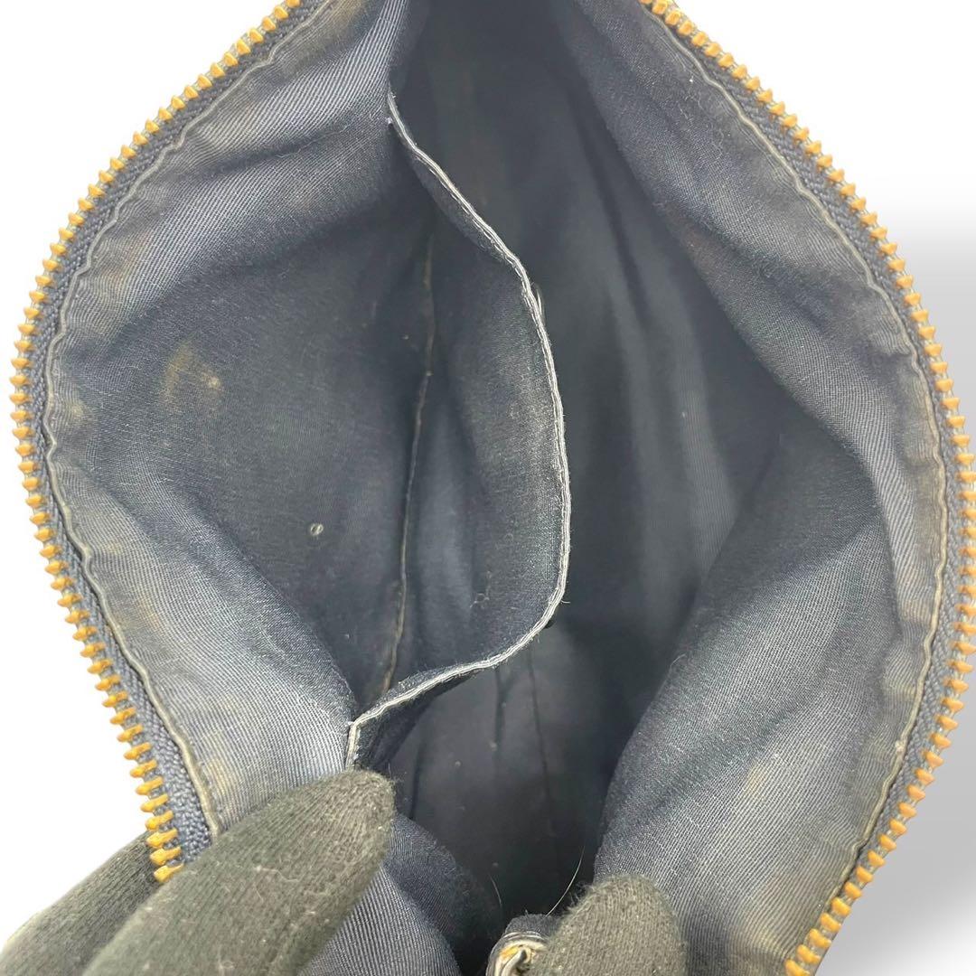 美品✨️コーチ ショルダーバッグ クロスボディ レザー シボ革 紺 ネイビー