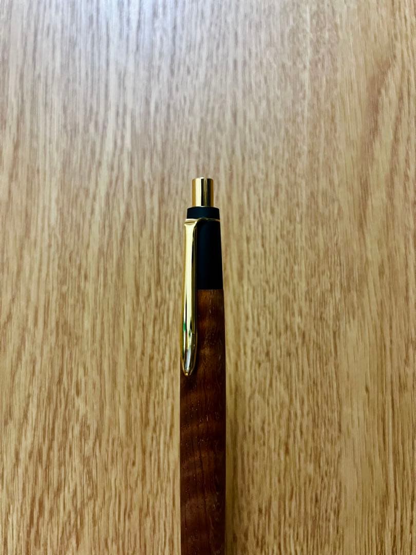 野原工芸　本花梨虎杢　0.5mmシャープペンシル　旧型クリップ　固定式先金付