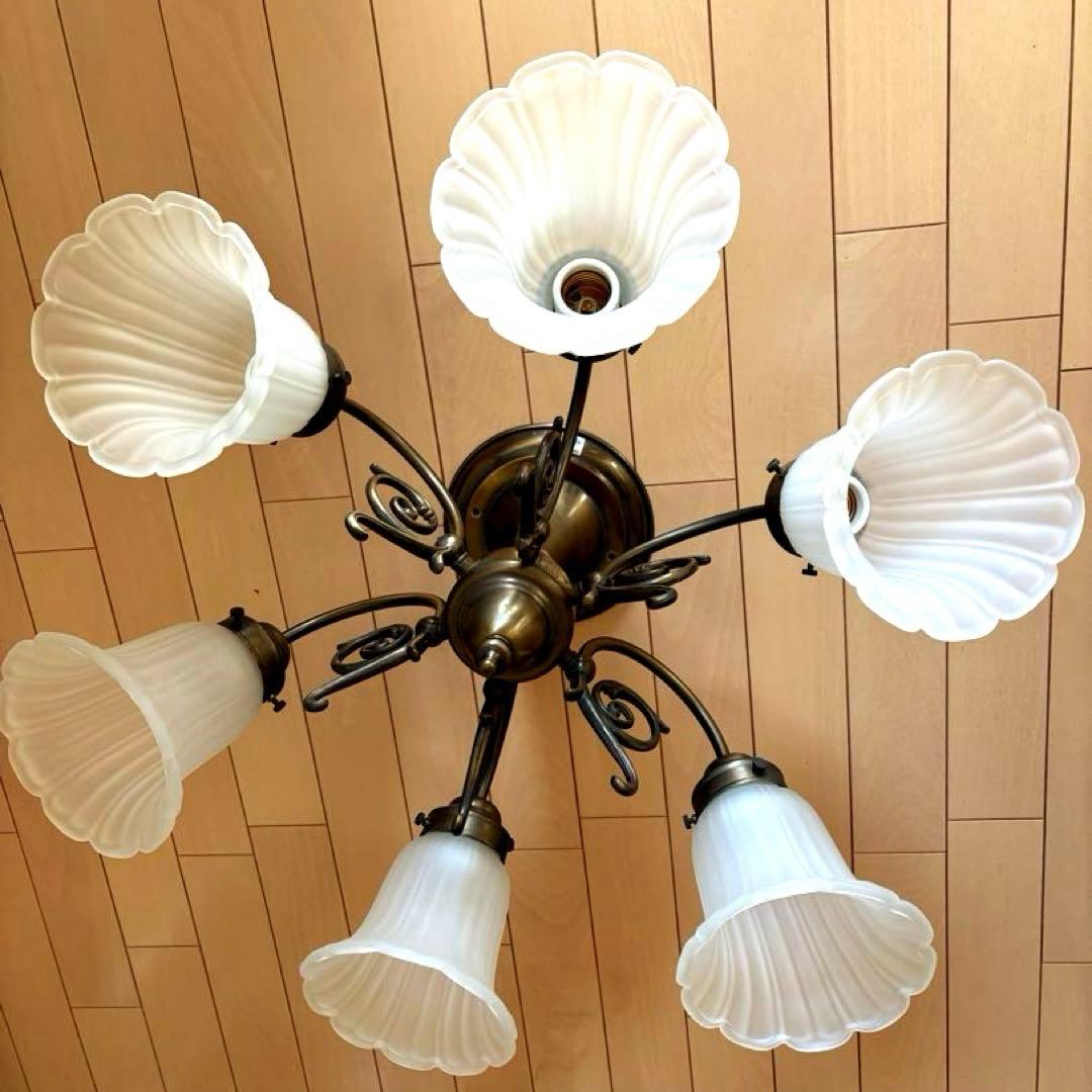 シャンデリア アンティーク￼山田照明シーリングライト天井照明6灯￼