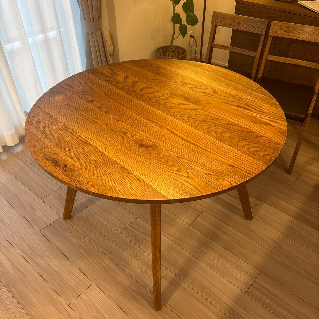 きのこ unico ADDAY ラウンドダイニングテーブル