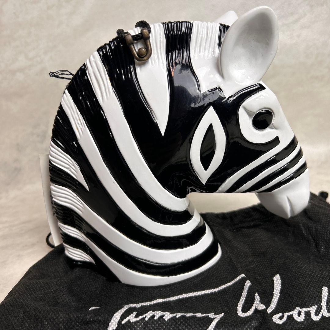 【極希少】TIMMY WOODS ゼブラ シマウマ 木製 ショルダーバッグ