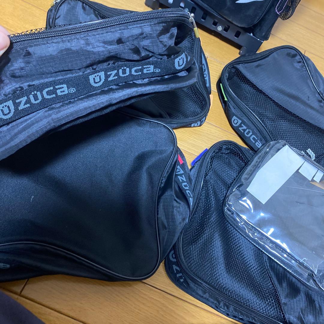 ZÜCA キャリーカート 黒・白 牛柄　ビジネスバックセット