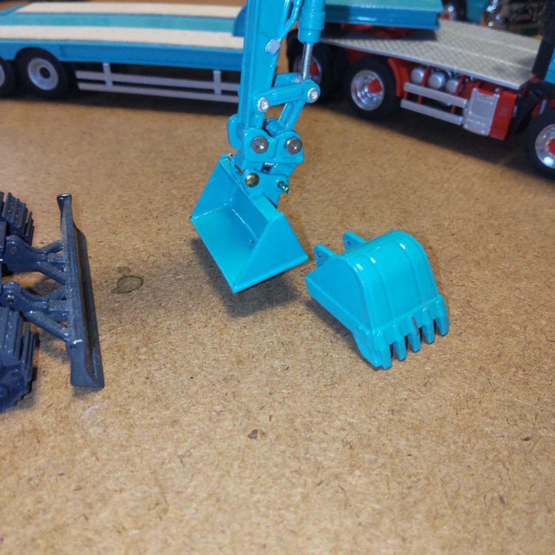 コベルコ建機　SK140SRLC クイックヒッチ法バケセット　1/50