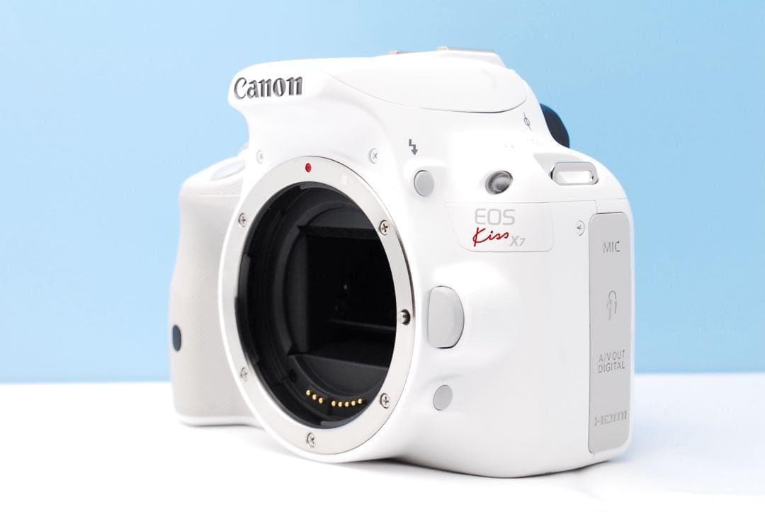 ショット数極僅☆Canon X7白ボディ！USMズーム＋説明書・CD・保護付