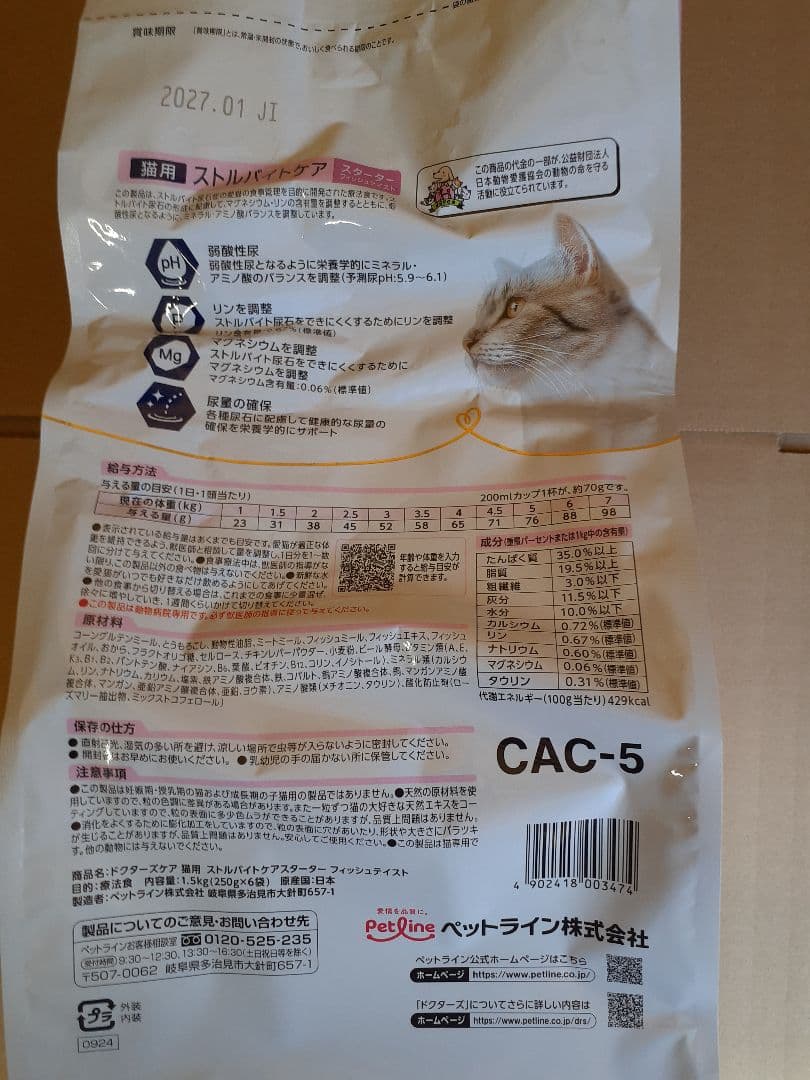 MIKU様ドクターズケア猫用療法食ストルバイトケアスターター1.5kg×2袋