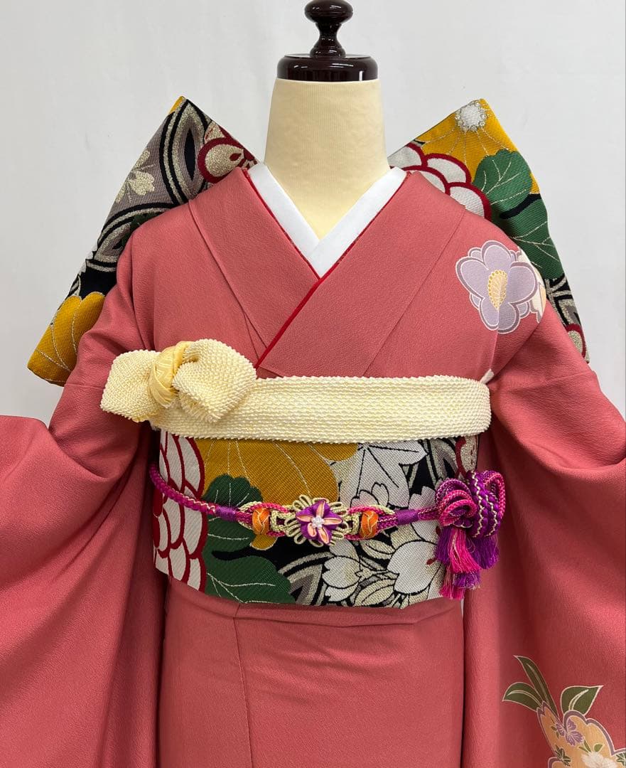 振り袖　フルセット　長襦袢付　成人式　振袖　パーティー　金彩加工　634