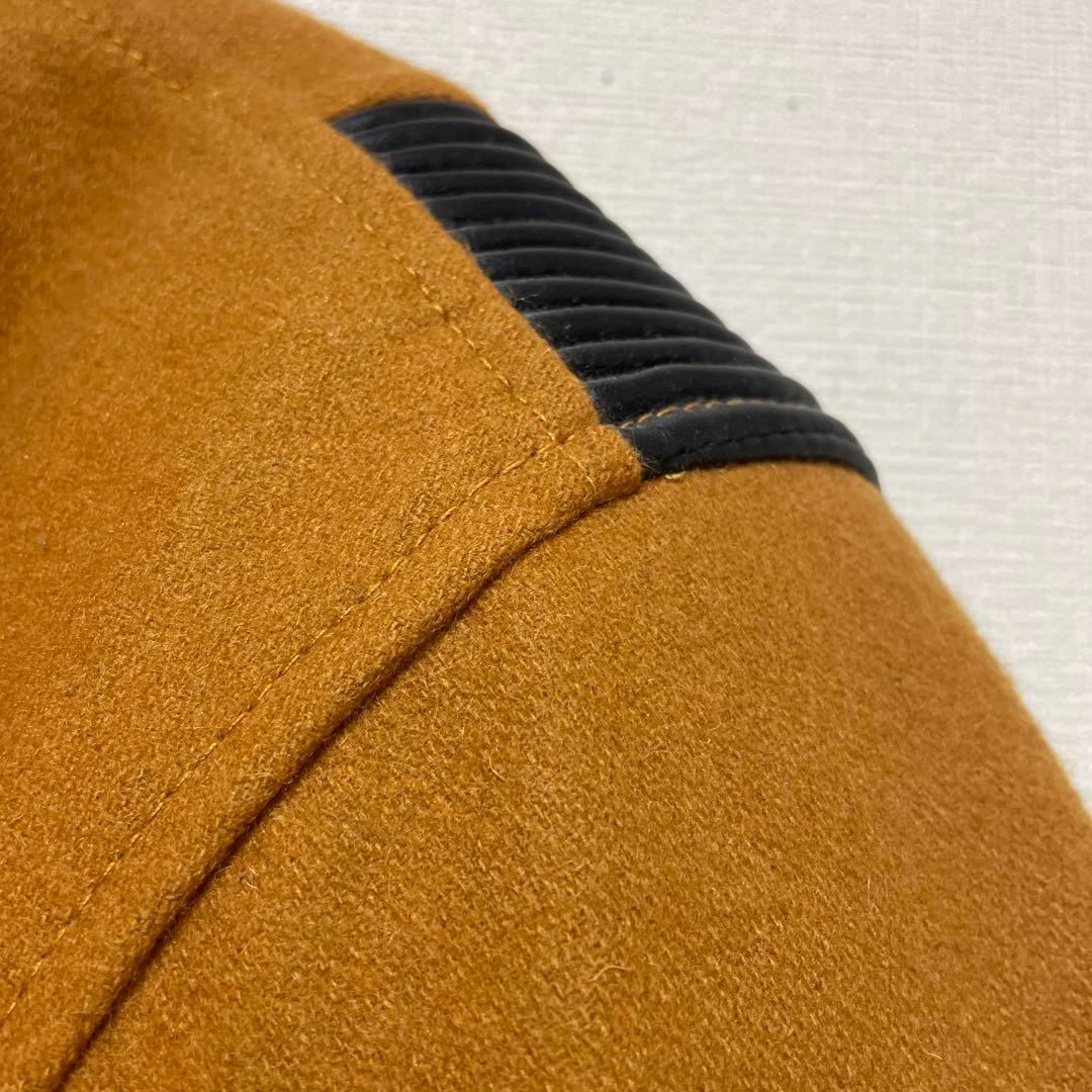 ブラウン シングルライダースジャケット