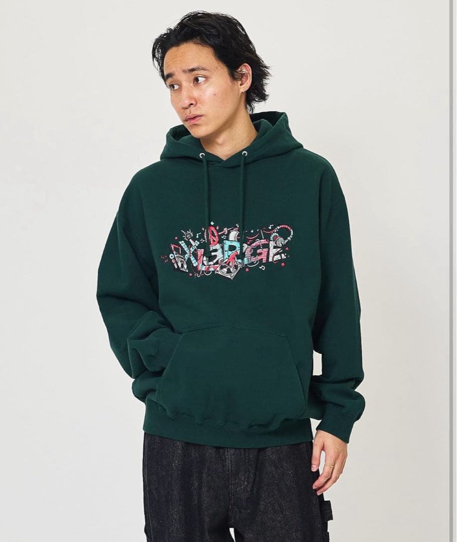 SPV XLARGE ロゴパーカー Lサイズ グリーン