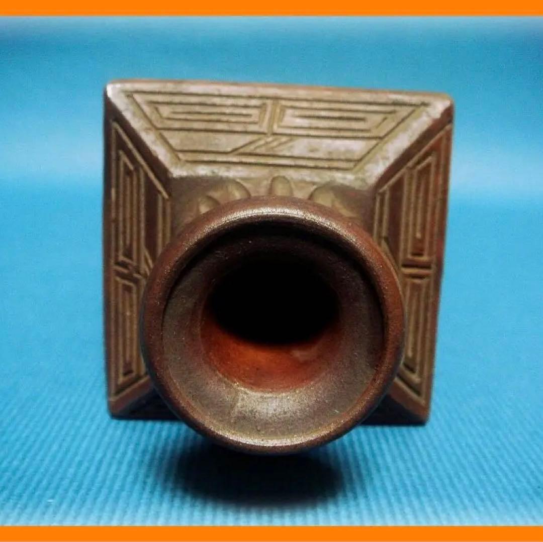 494『備前焼 角形 徳利壺』　/骨董品 古美術 古玩 アンティーク