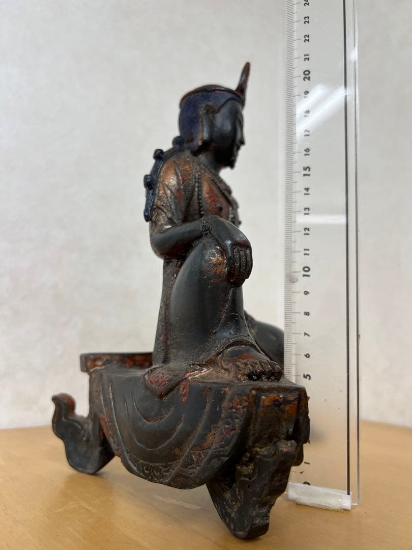 中国明朝青銅布達銅鎏金仏像　骨董古美術アンティーク　江戸仏像？！青磁コレクション