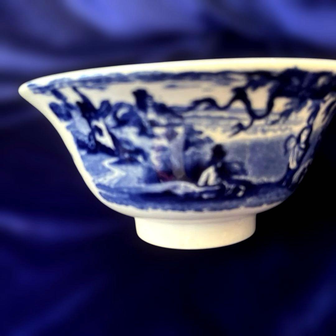 阿蘭陀焼 デルフト ペトルス・レグー窯 銅版転写 どんぶり皿　　鉢アンティーク