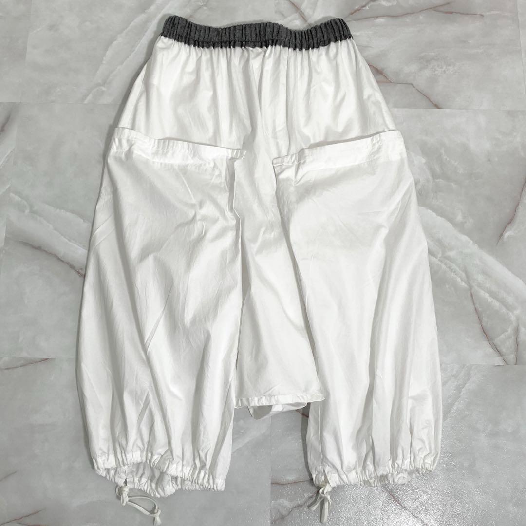 A13140 コムデギャルソン　08ss 変形サルエルパンツ　ホワイト S