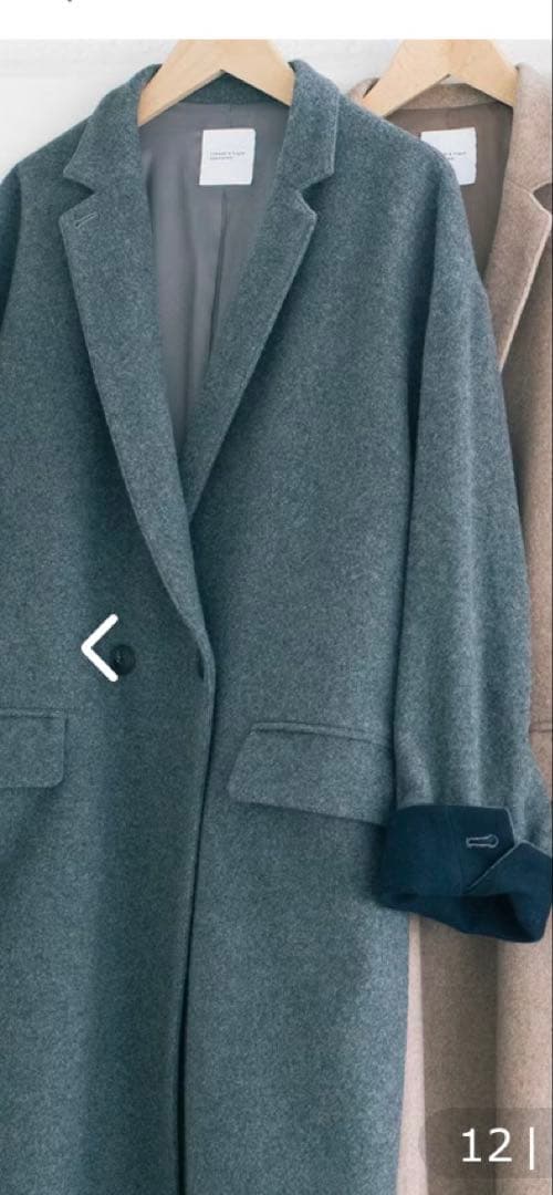 ★美品★北欧、暮らしの道具店　3WAYアレンジ襟のかろやかチェスターコート