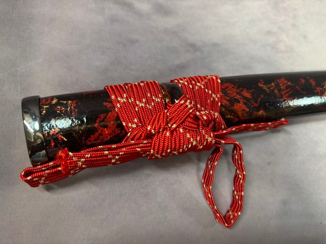 【鑑賞用模造刀】　前田慶次郎利益拵え　大輪鍔　三本杉刃文