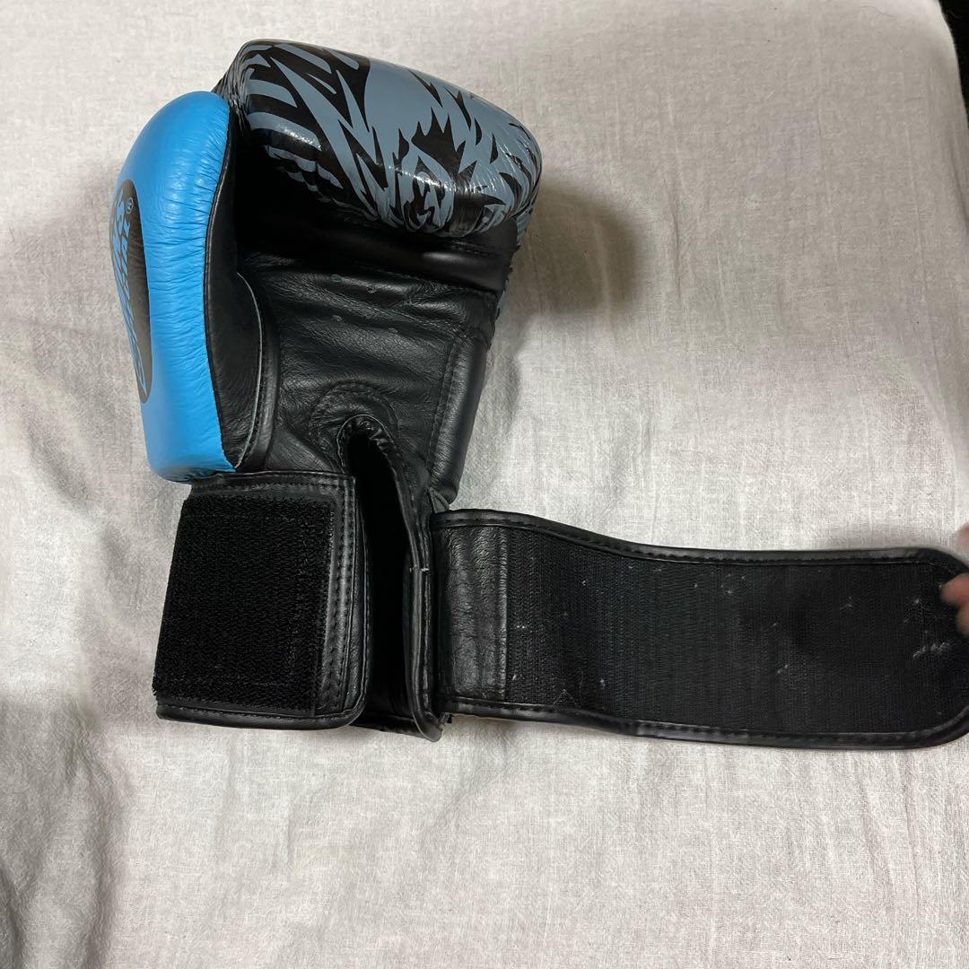 Twins ボクシンググローブ 本革製 ウルフ ブルー 10oz