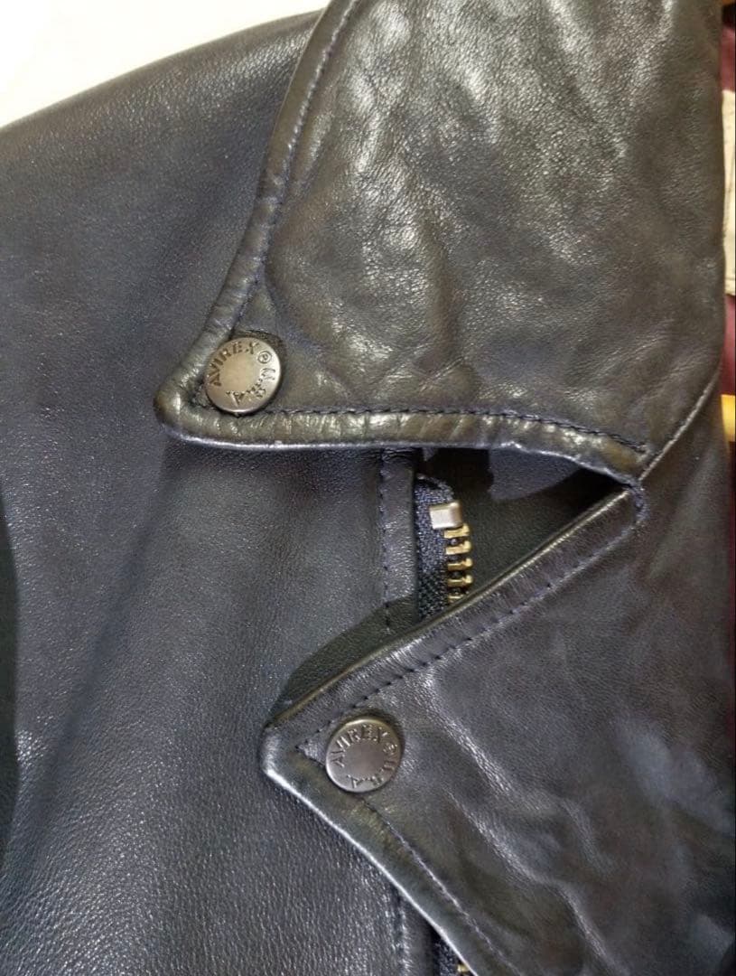 AVIREX アヴィレックス 本革 ダブルライダース 羊革 L ラムレザー