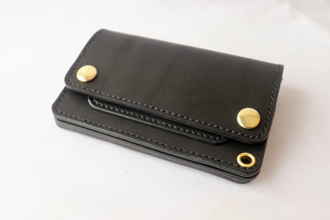 匿名　本革 栃木オイルブラックレザー ミニトラッカー　三室