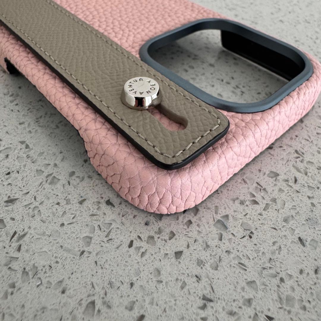 【美品】ボナベンチュラ　スマホケースiPhone15pro サクラピンク