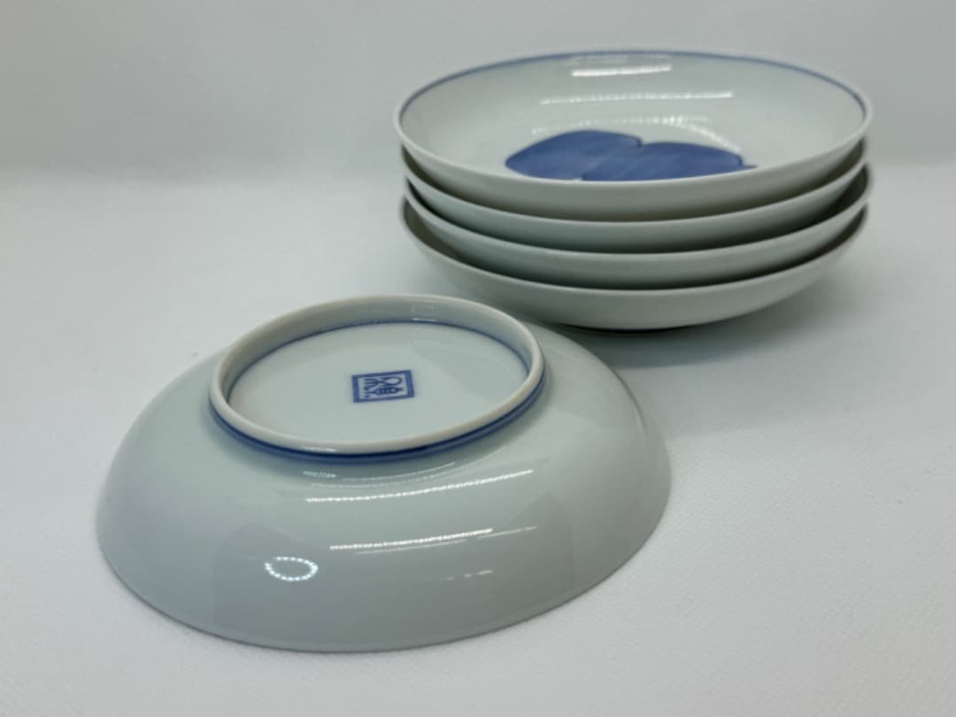 京焼 染付瓢箪小皿 ５客