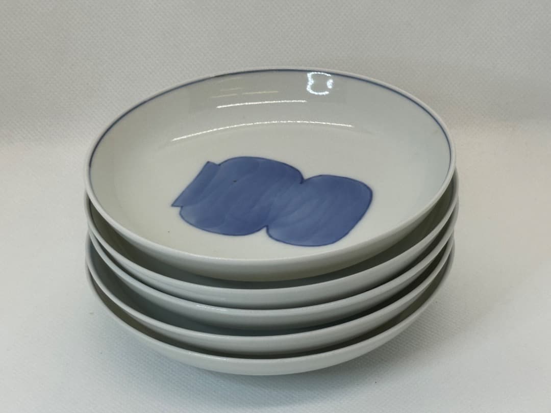 京焼 染付瓢箪小皿 ５客