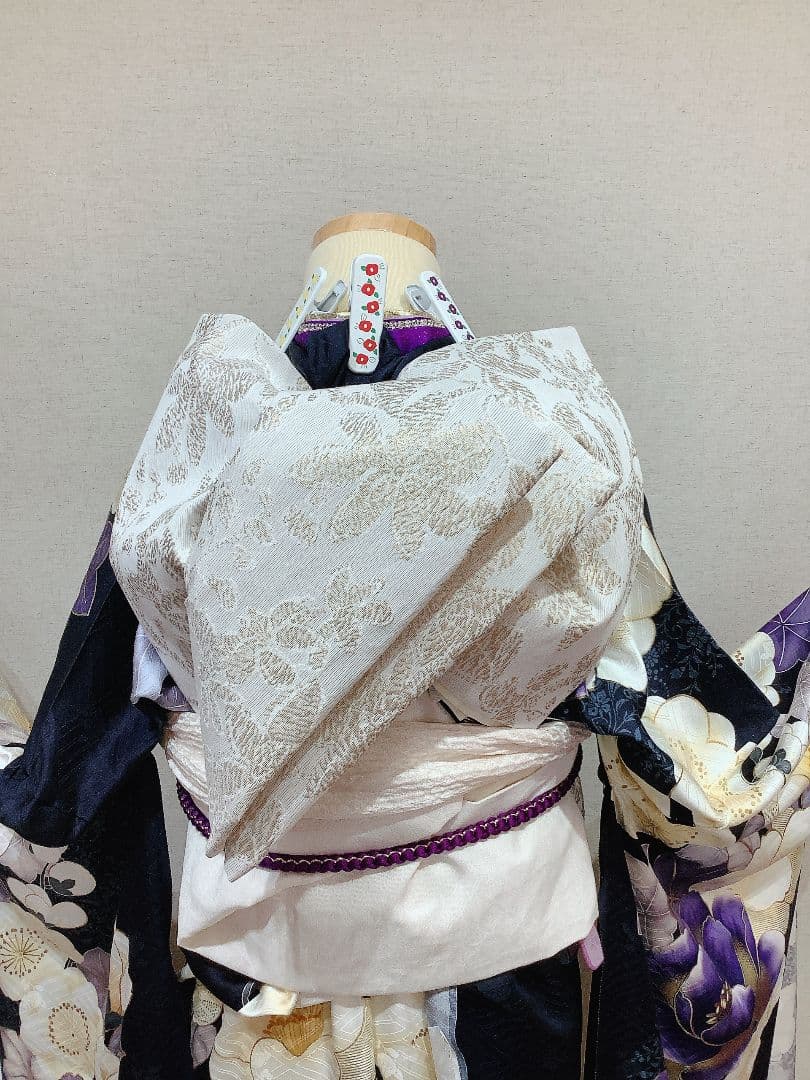 濃紺　振袖フルセット