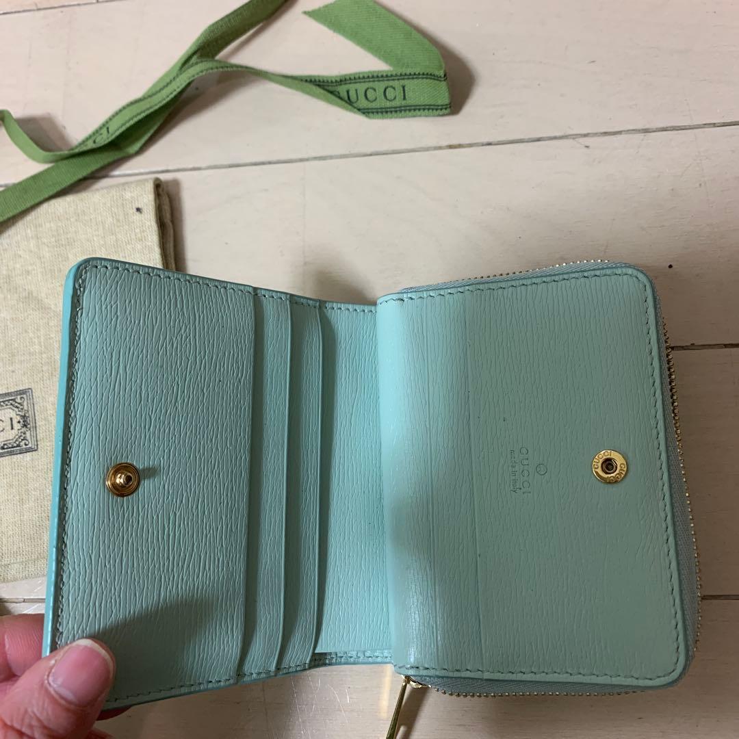 GUCCI ミントグリーン 二つ折り財布