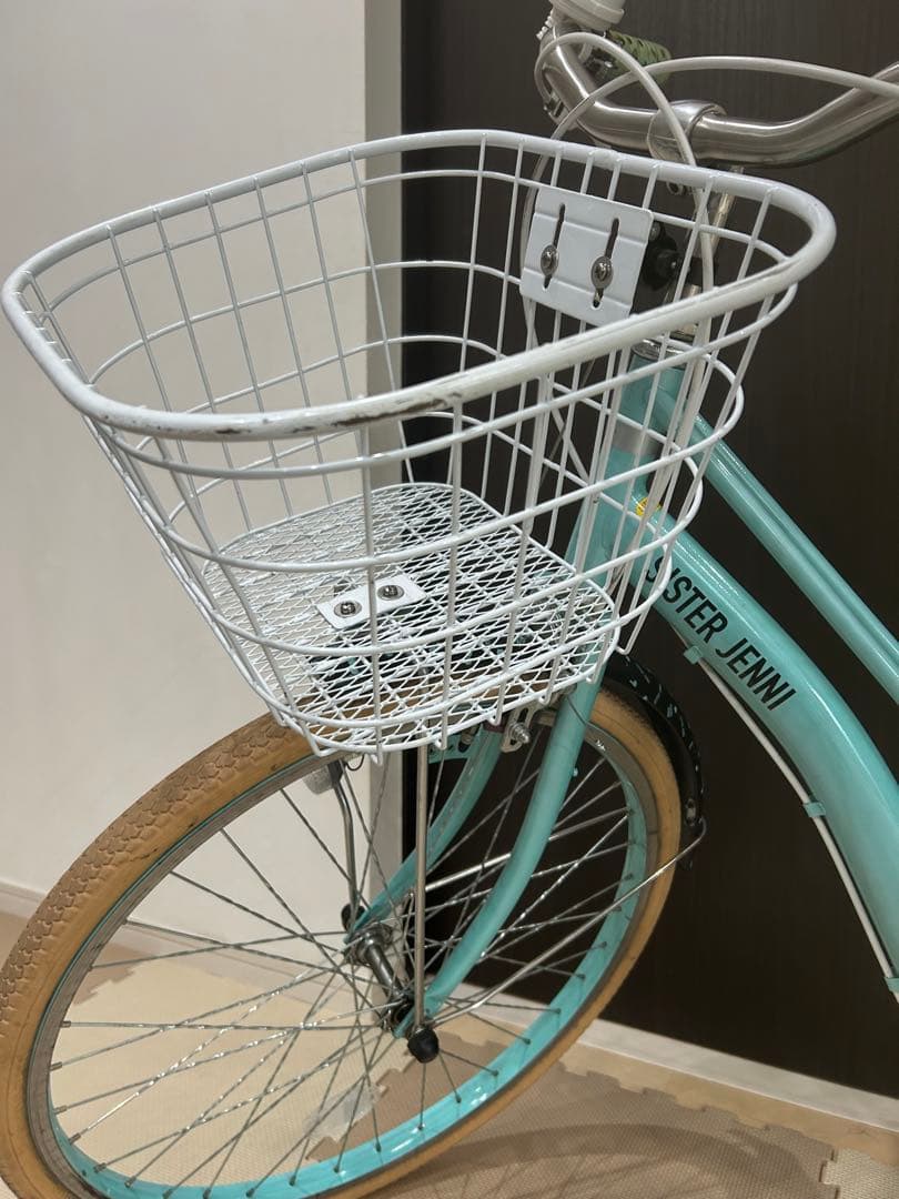 【値下げ】 子供自転車　シスタージェニー22インチ チェリー柄　ミントグリーン
